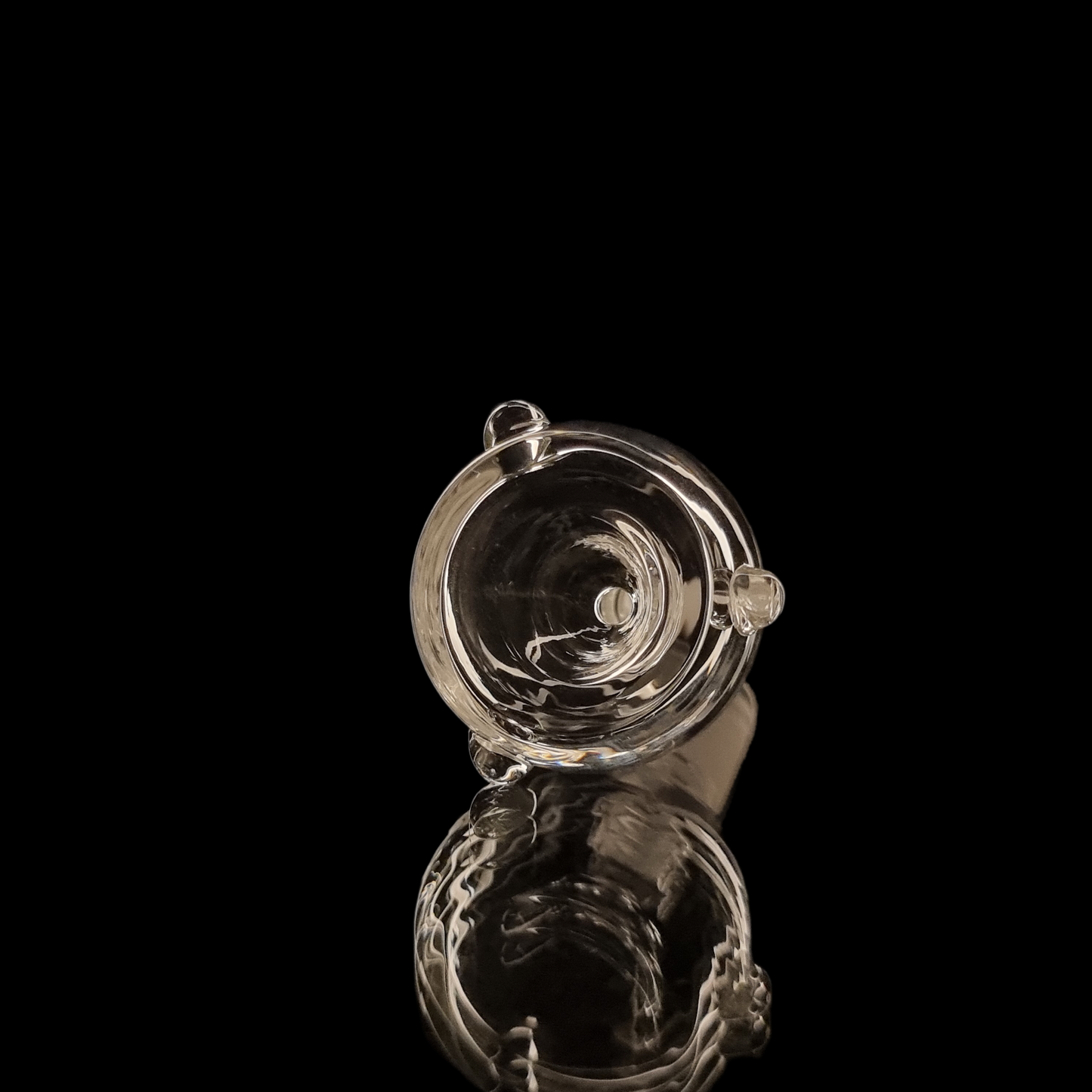 Standard Push Bowl w/ Roll Stops Clear 18mm Male