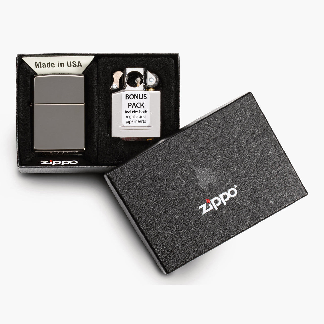 Zippo Black Ice w/ Pipe Insert