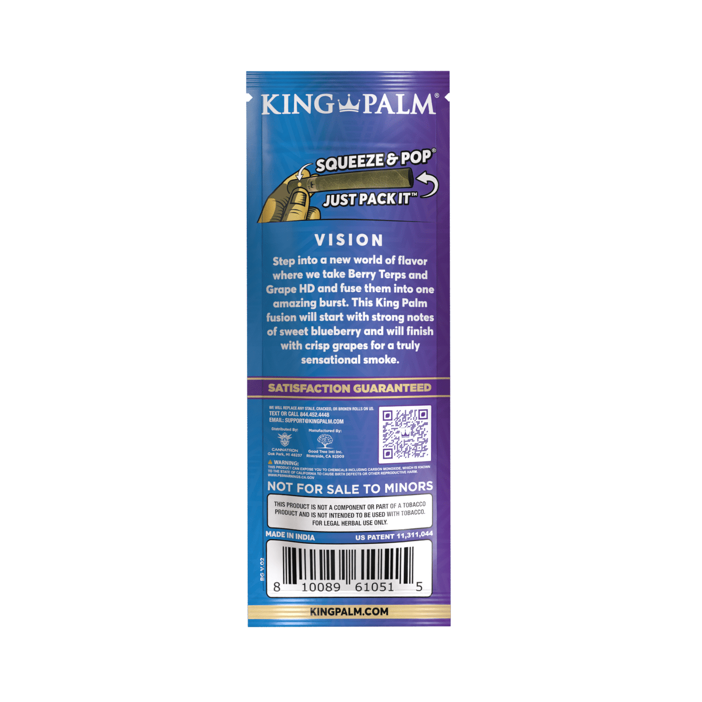 King Palm Mini Rolls 2 Pack Blue Grape