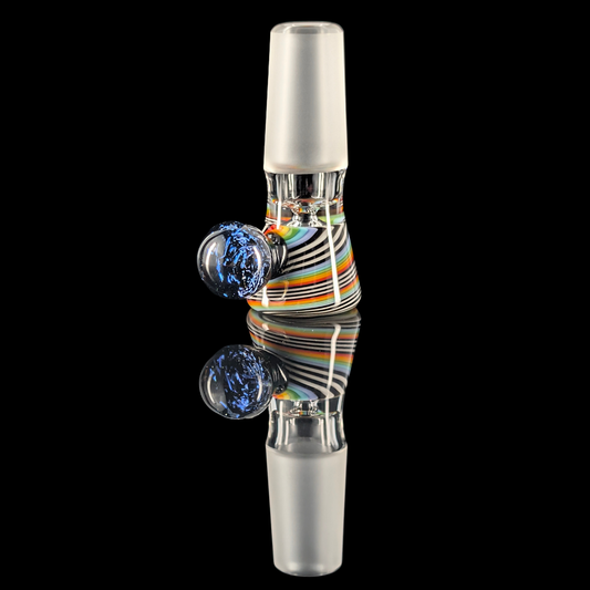 Linework Restriction Slide w/ Dichro Marble 14mm by Empirical Glass
