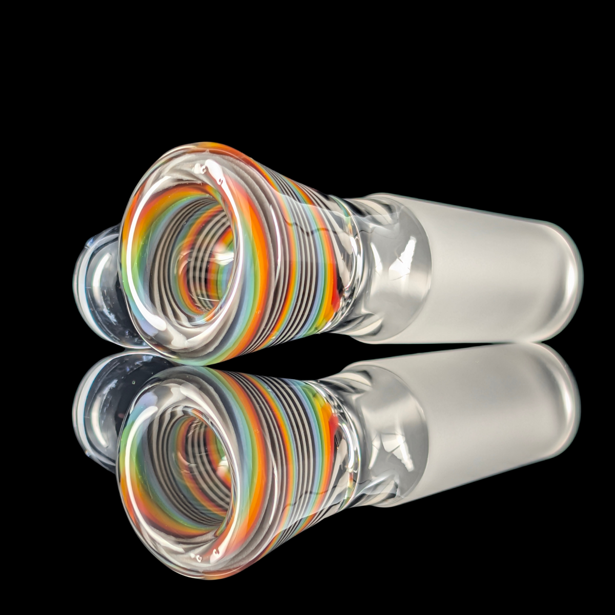 Linework Restriction Slide w/ Dichro Marble 14mm by Empirical Glass