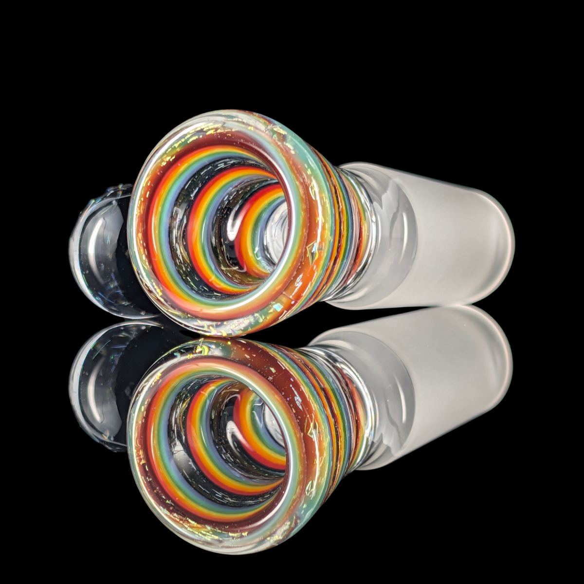 Linework Restriction Slide w/ Dichro Marble 14mm by Empirical Glass