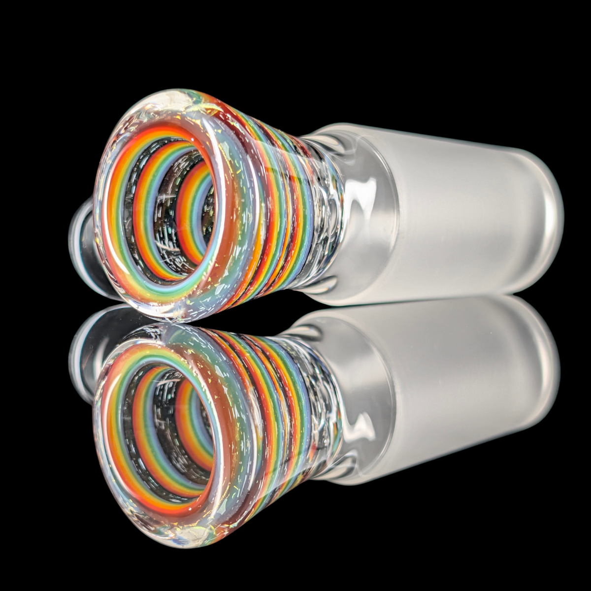 Linework Restriction Slide w/ Dichro Marble 18mm by Empirical Glass