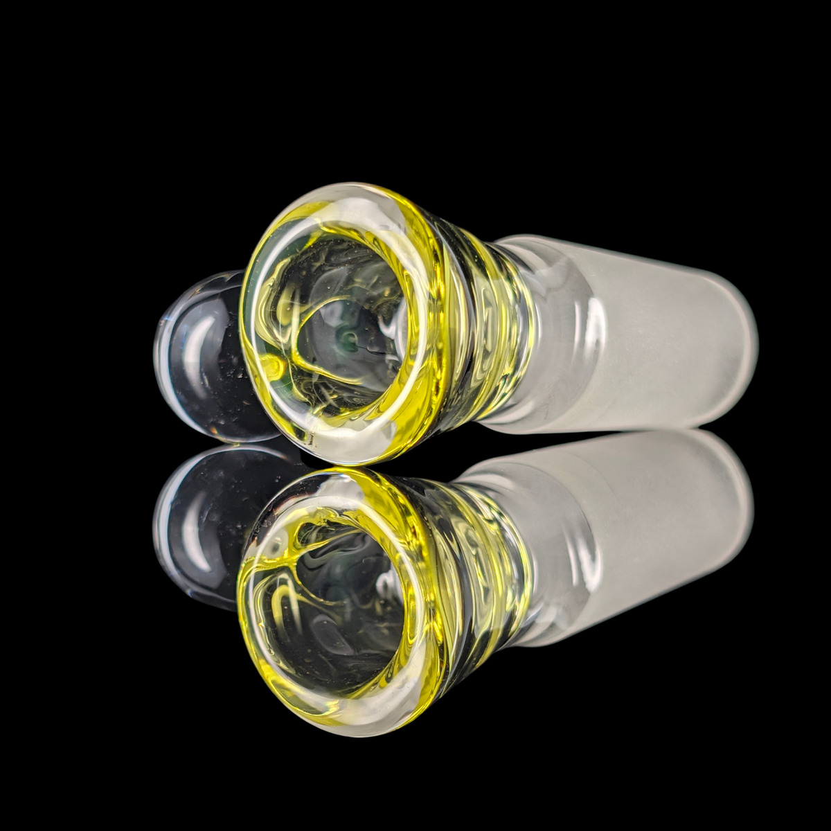 Single Colour Restriction Slide w/ Dichro Marble 14mm by Empirical Glass