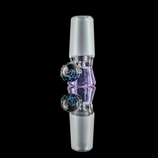 Single Colour Restriction Slide w/ Dichro Marble 18mm by Empirical Glass