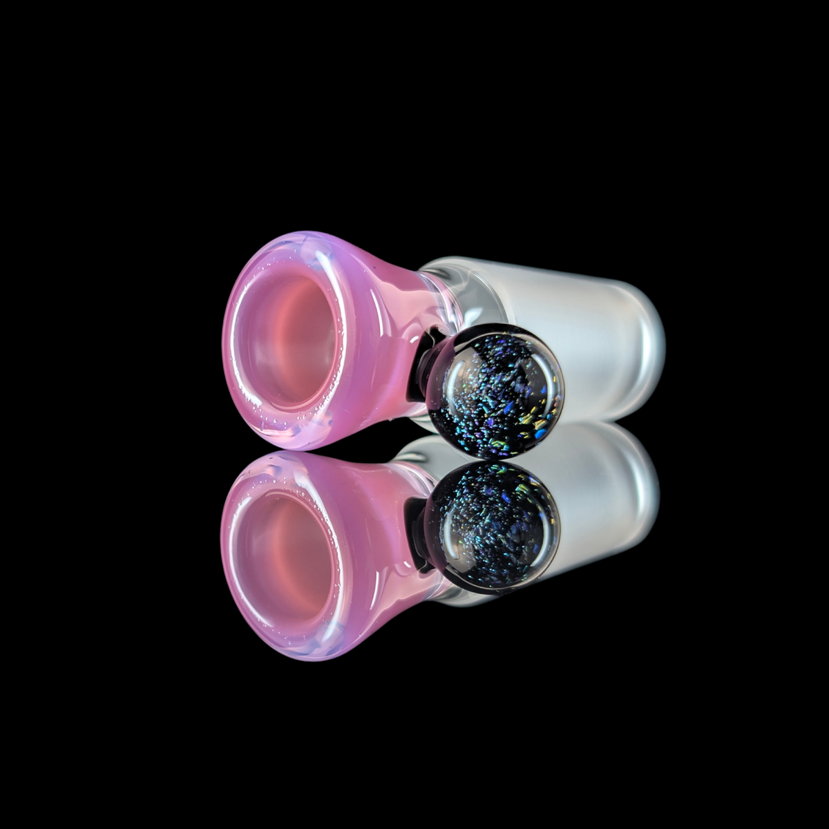 Single Colour Restriction Slide w/ Dichro Marble 18mm by Empirical Glass