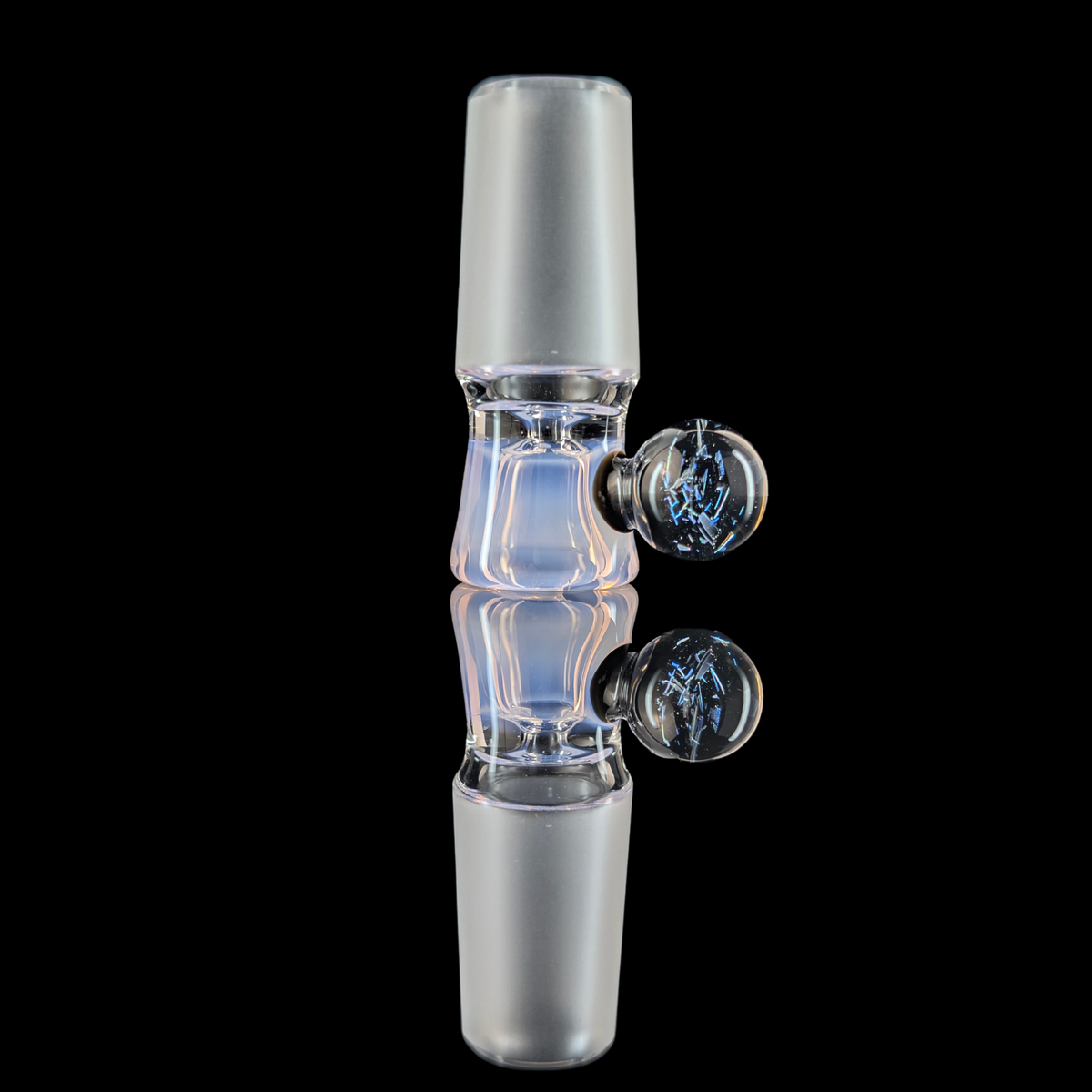 Single Colour Restriction Slide w/ Dichro Marble 18mm by Empirical Glass