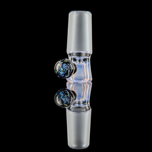 Single Colour Restriction Slide w/ Dichro Marble 18mm by Empirical Glass
