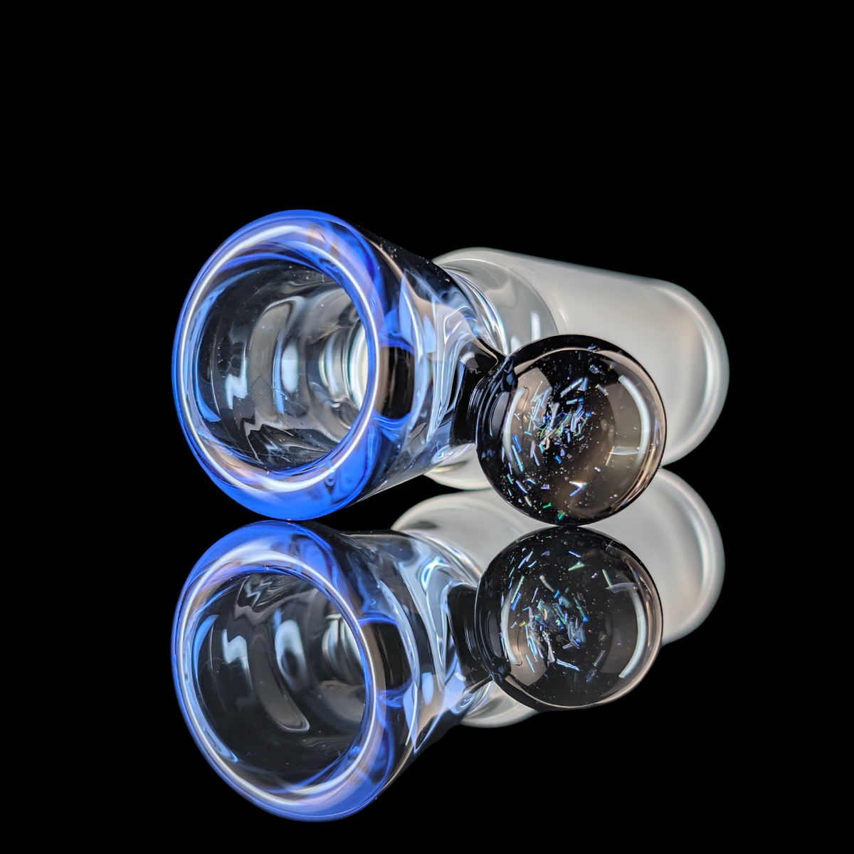 Single Colour Restriction Slide w/ Dichro Marble 18mm by Empirical Glass
