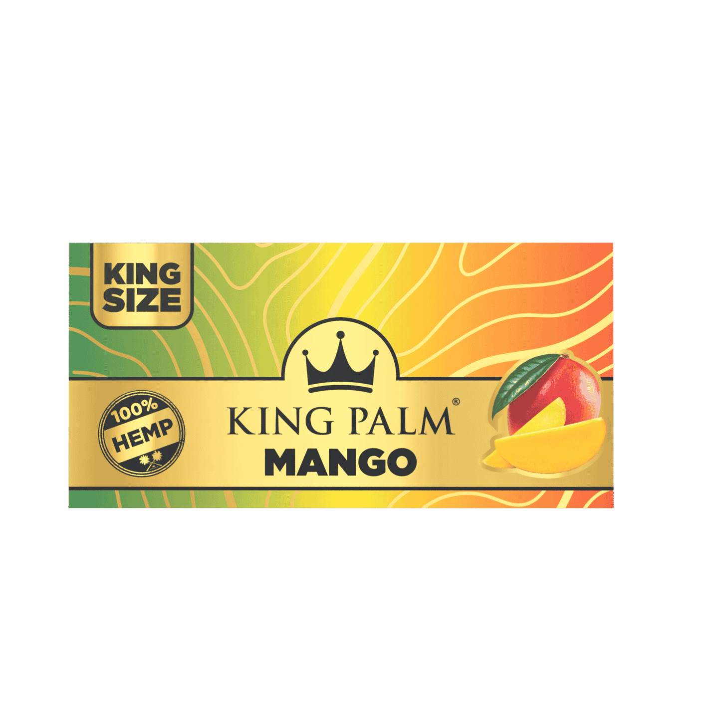 King Palm Mango King Size Hemp Rolling Papers w/ Tips