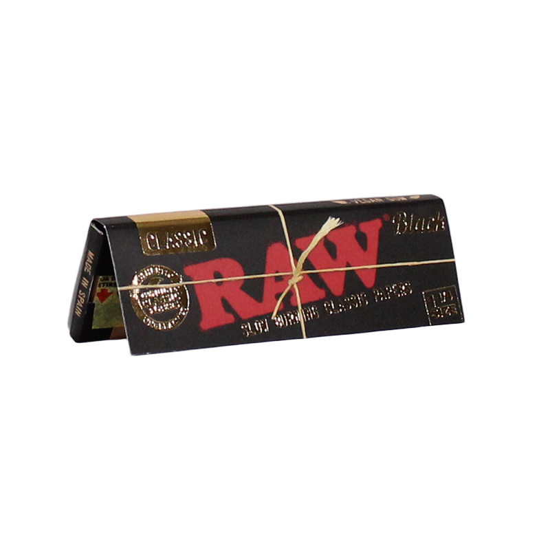 RAW Black 1 1/4 Size Ultra Thin Rolling Papers