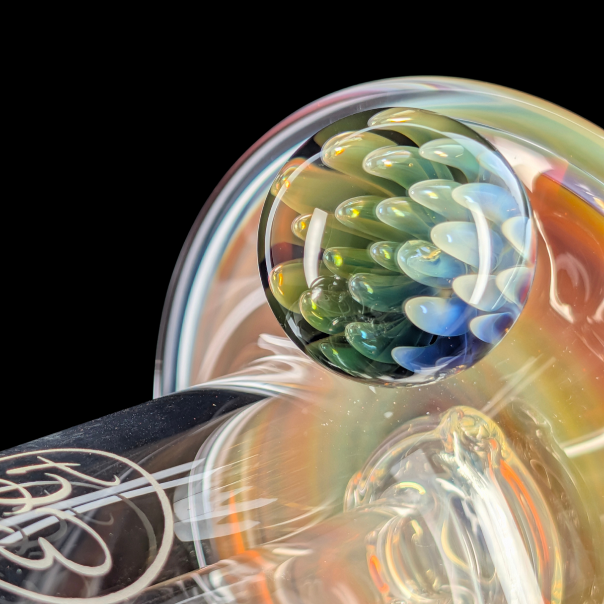 Amber Purple Banger Hanger by Empirical Glass