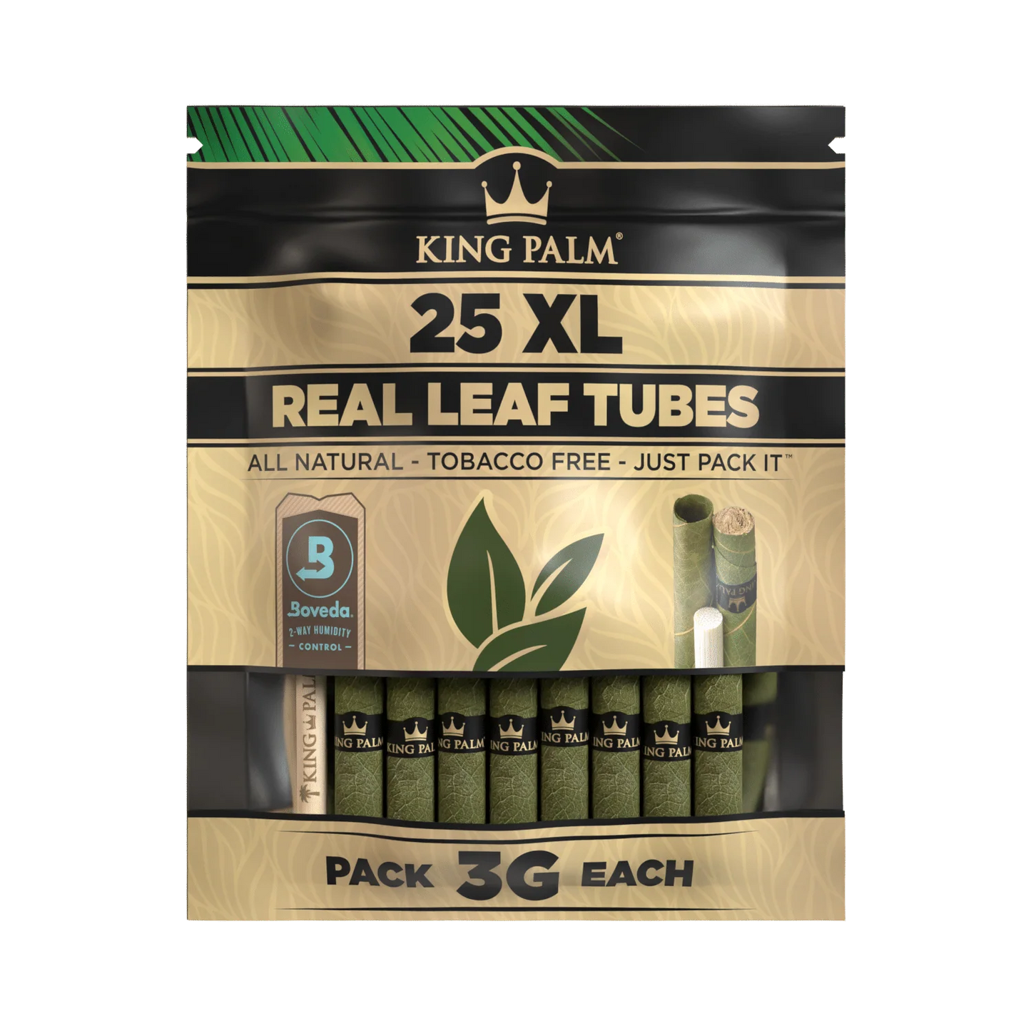 King Palm XL Rolls 25 Pack Natural