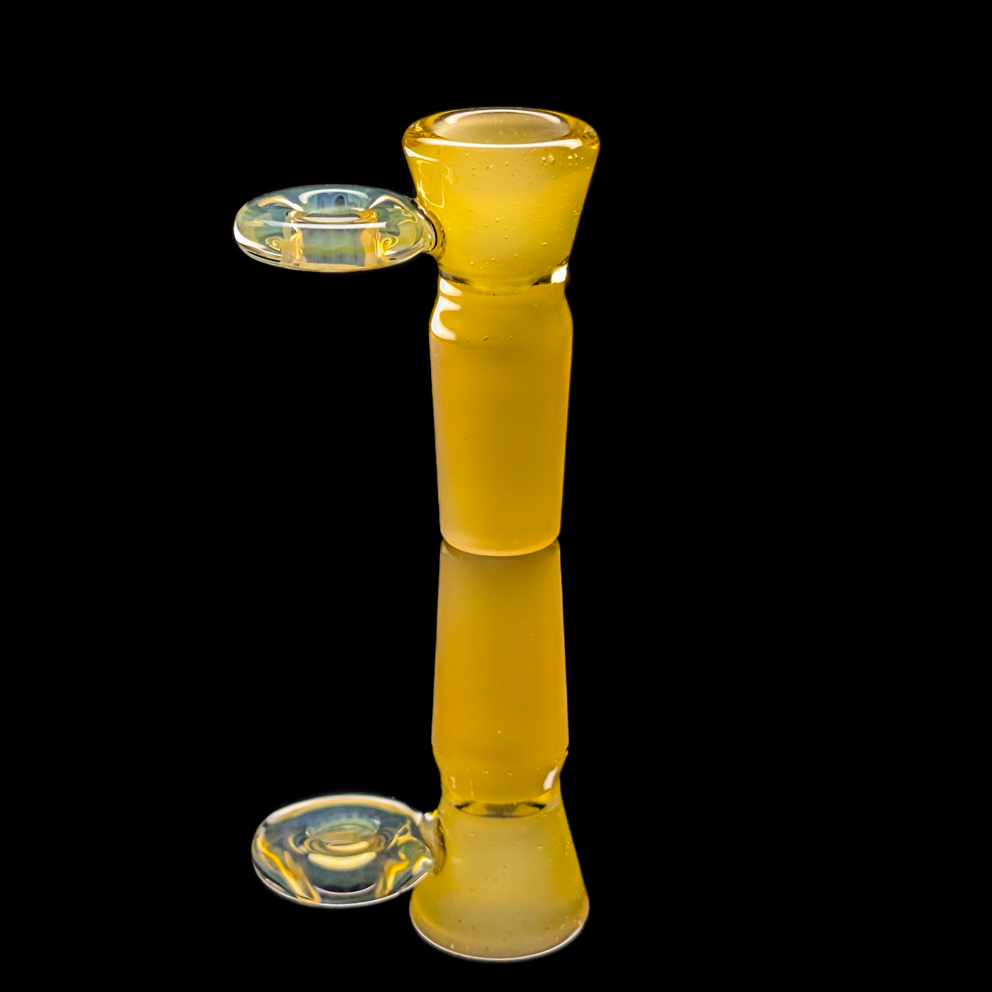 Fully Worked Restriction Slide w/ Fumicello Donut by Empirical Glass 18mm Spray Tan