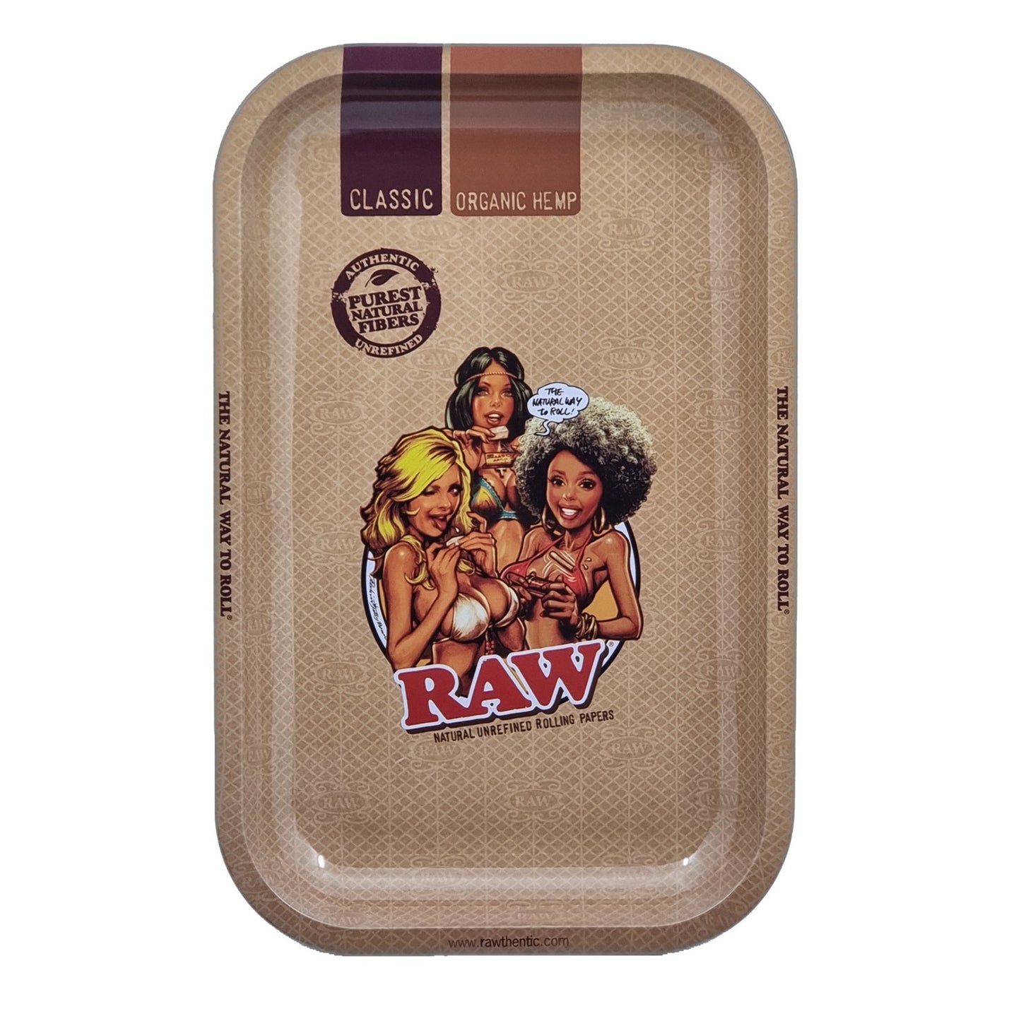 RAW Rolling Tray Metal Small RAW Girls Design 27.5x17.5cm