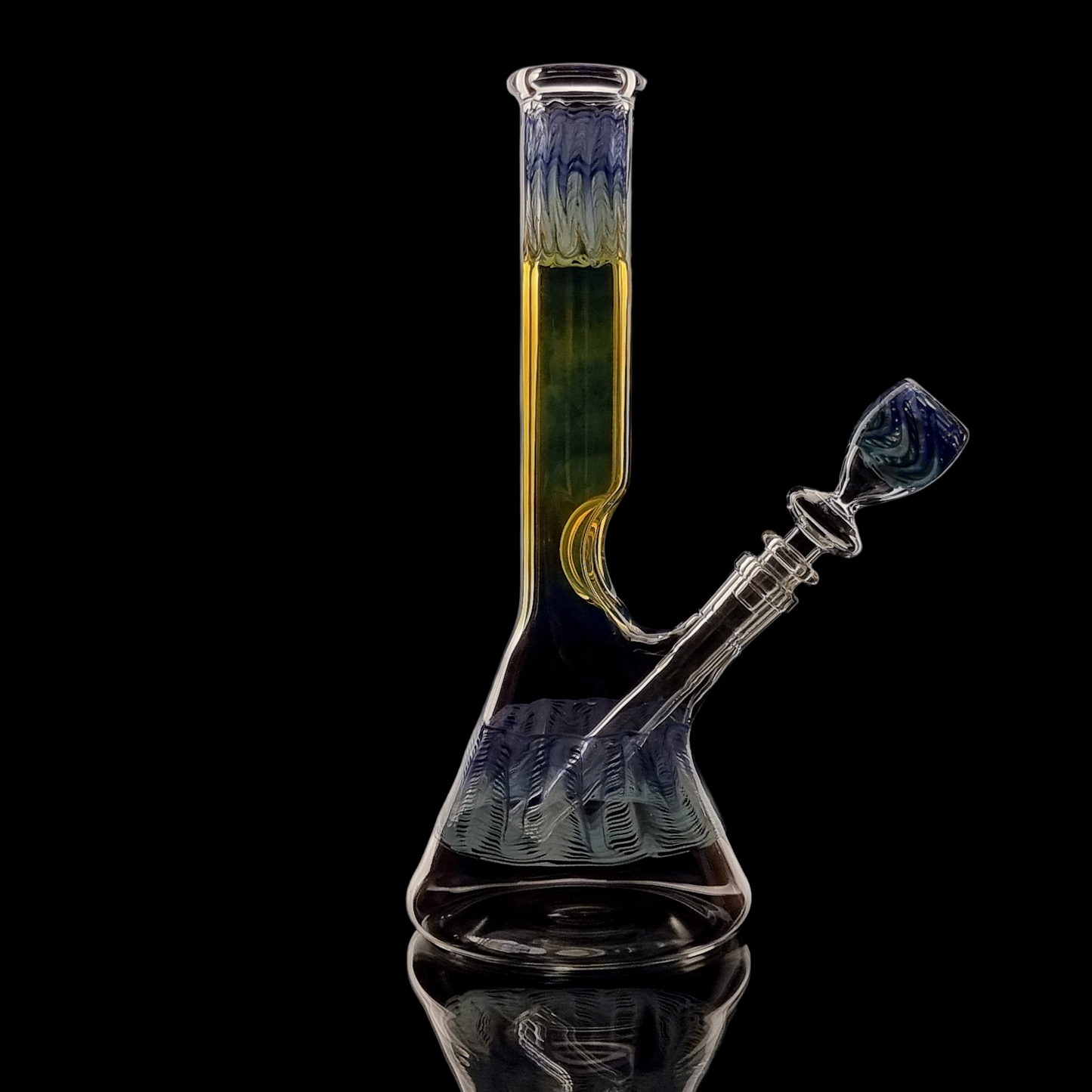 Terrestrial Series Color Change Purple and Blue Beaker by Chameleon Glass