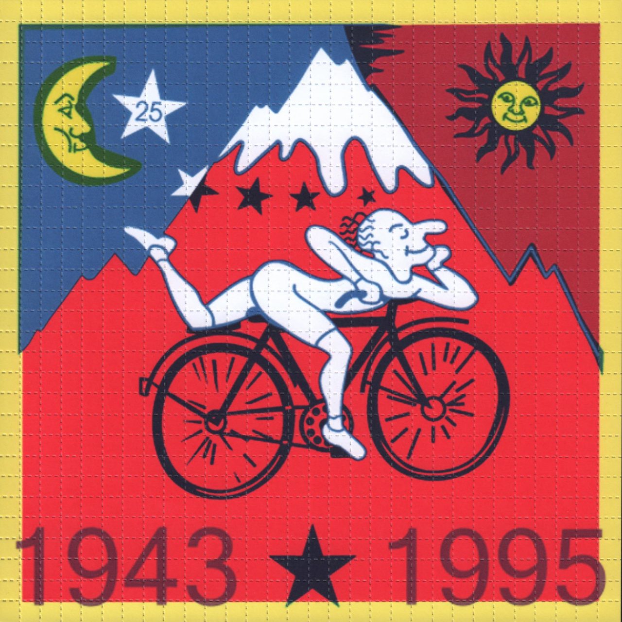 Framed Albert Hofmann Bike Ride 1943 Red 19cm x 19cm Blotter Art
