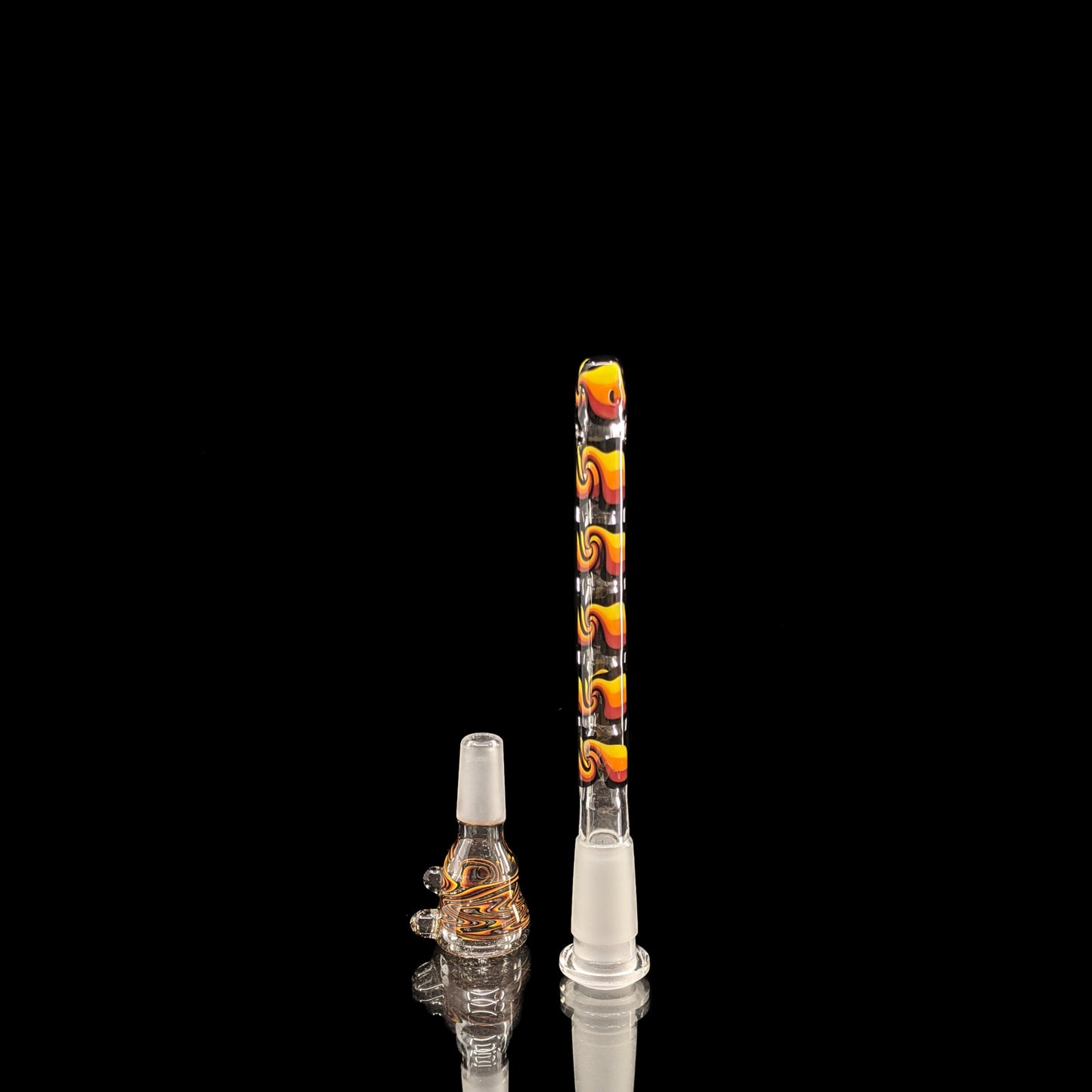 Pho Sco Glass Stem & Bowl Line Work Combo 15.7cm