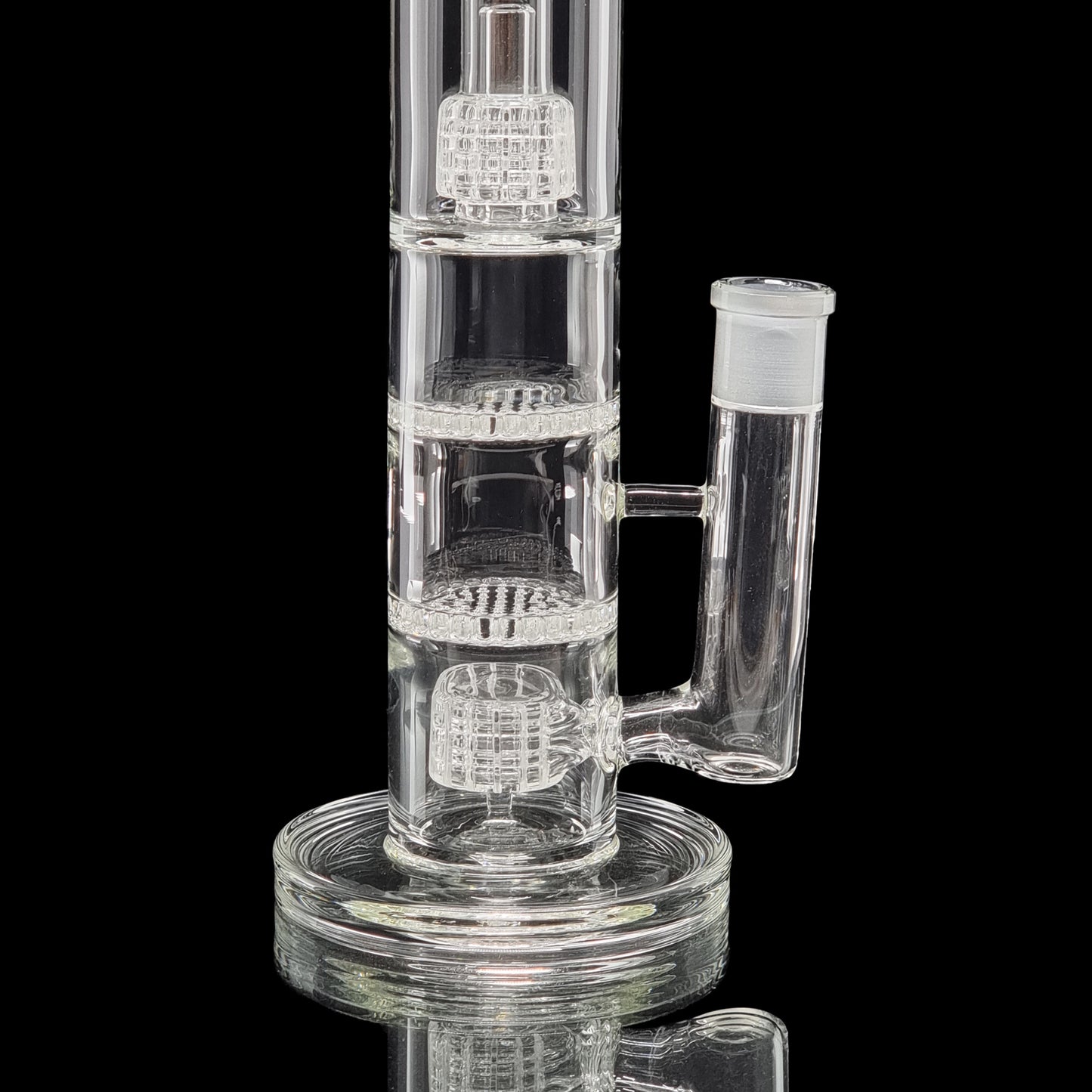 Double Double Straight Tube With Twin Matrix Percs & Twin Honeycomb Percs 40cm