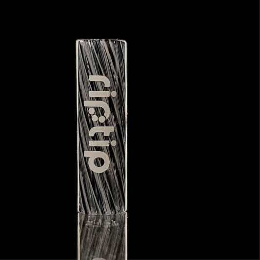 Black & Grey Pinstripe Coloured RipTips by Gordo Scientific - Coloured Glass Filter Tips