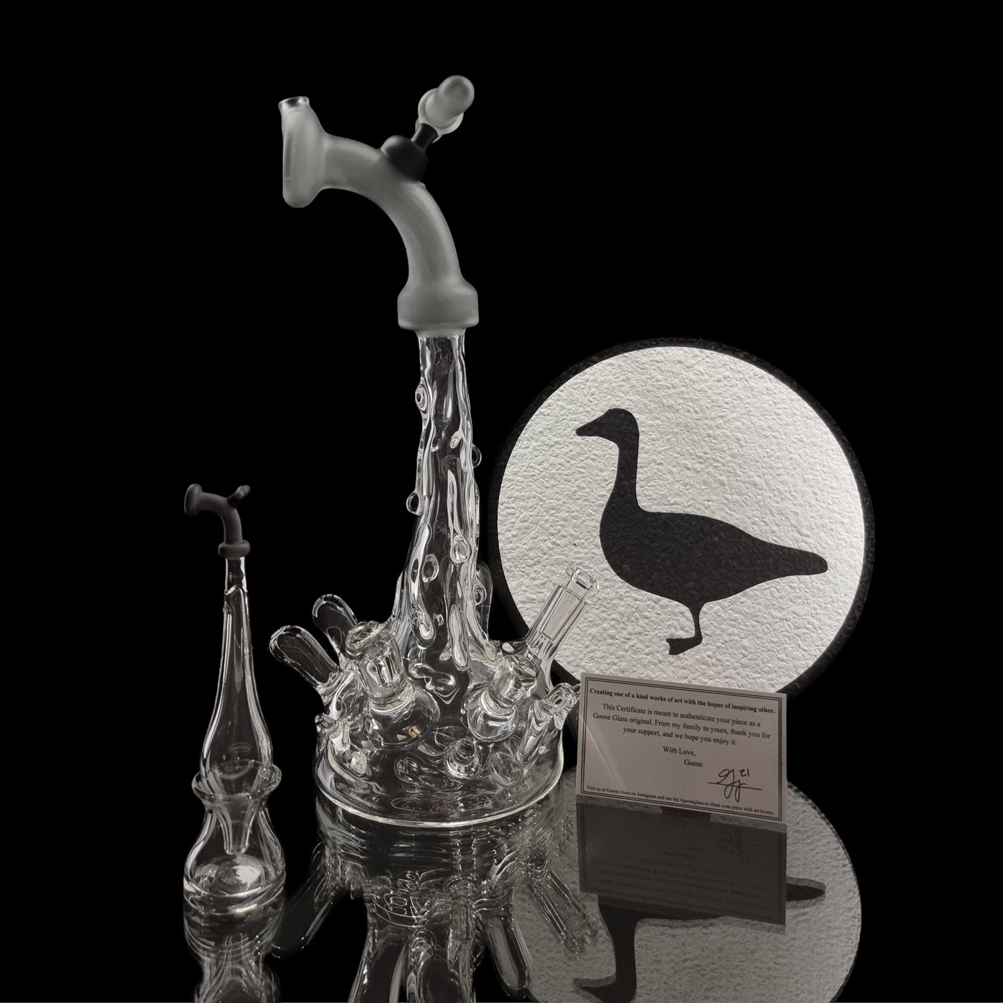 Goose Glass "Make A Splash" #32 Clear Splash w/ Portland Grey Faucet