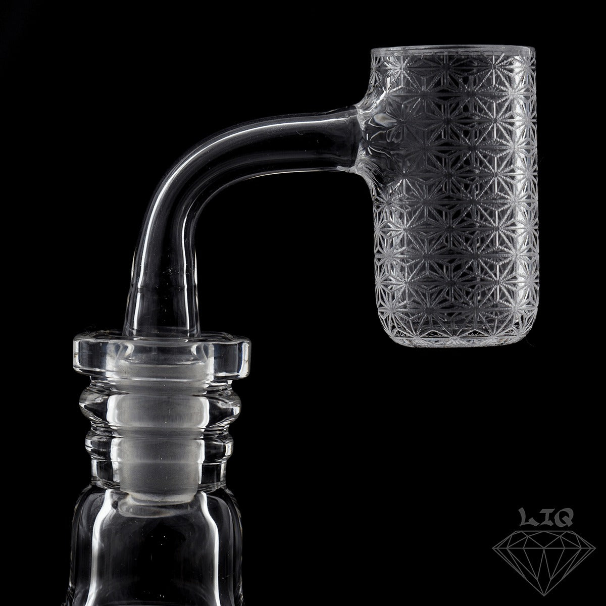 Long Island Quartz Etched Banger Flower Of Life 14mm Male