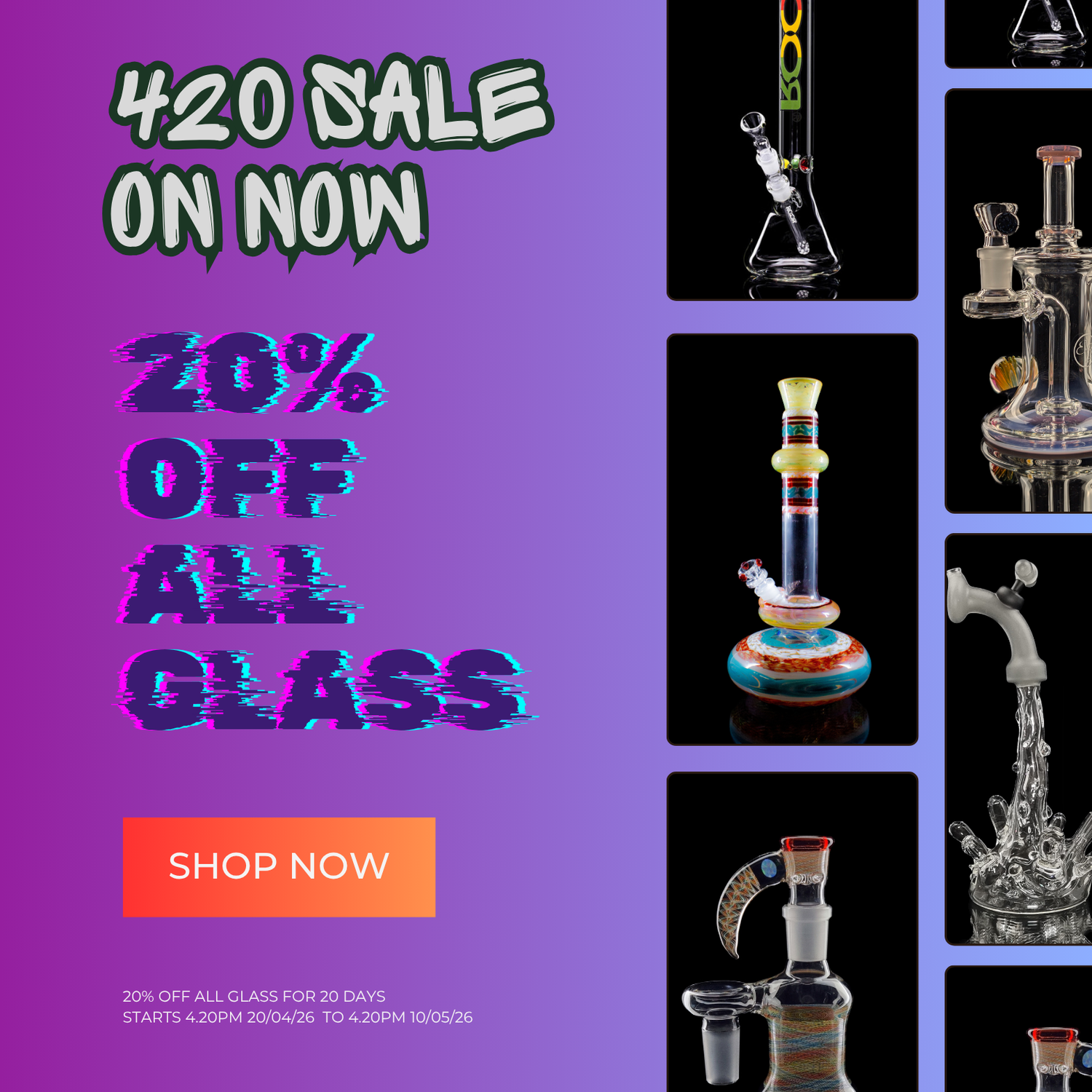 All Glass, Stems, Tips & Bowls