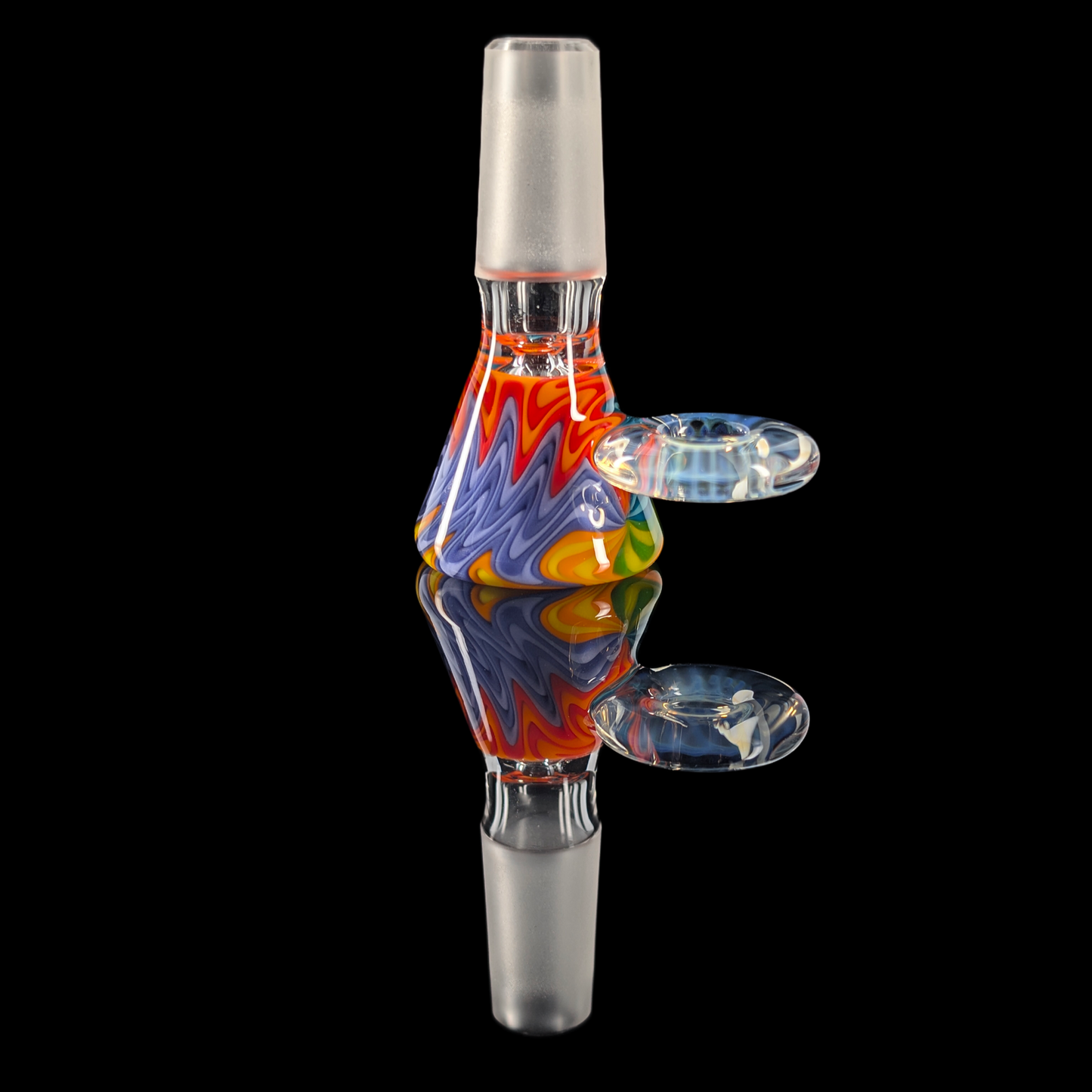 Empirical Glass Wig Wag Restriction Slide w/ Fumicello Donut 14mm Orange/Blue/Yellow/Green