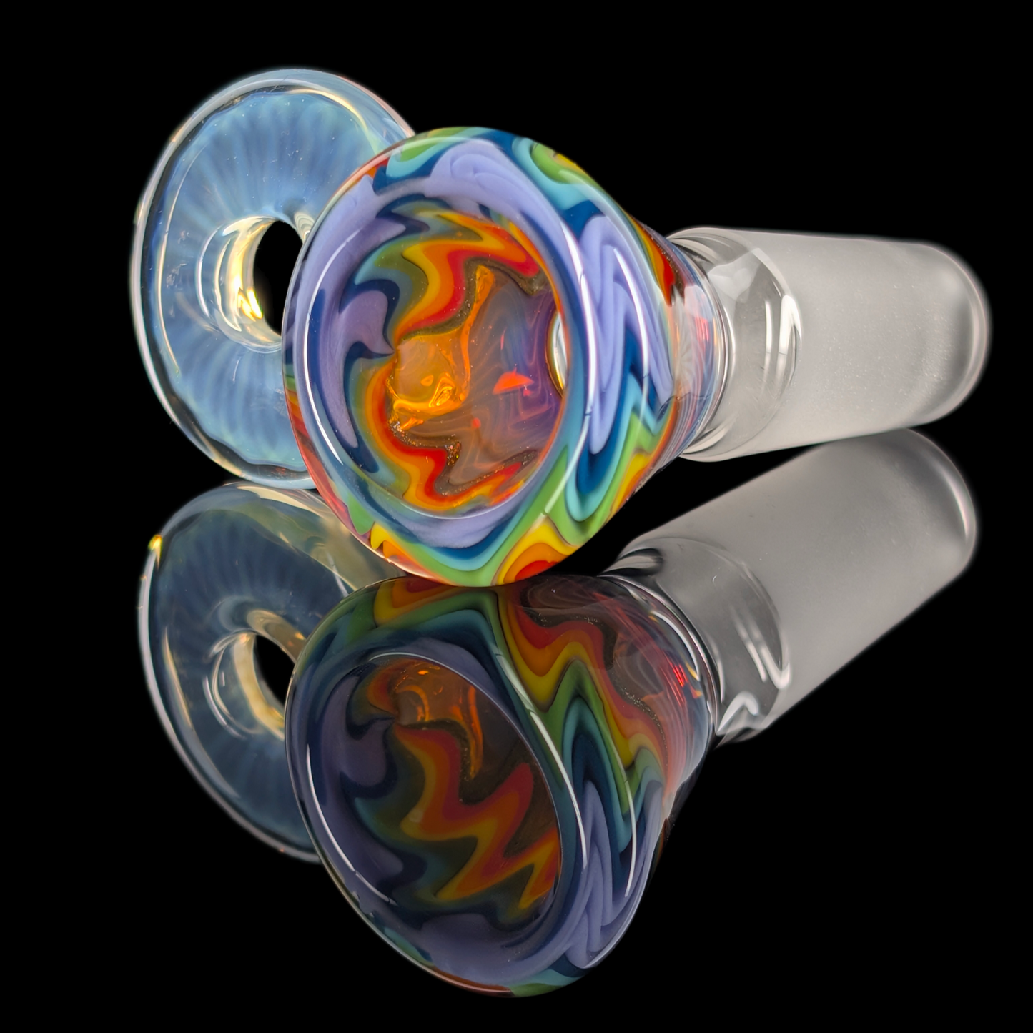 Empirical Glass Wig Wag Restriction Slide w/ Fumicello Donut 14mm Purple/Green/Red/Yellow