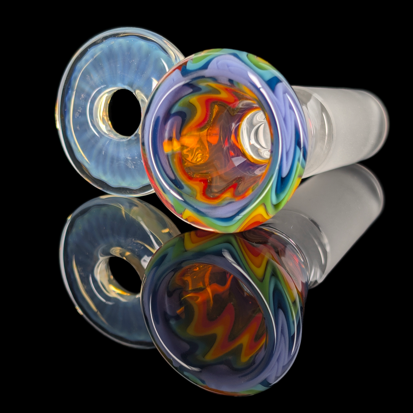 Empirical Glass Wig Wag Restriction Slide w/ Fumicello Donut 14mm Purple/Green/Red/Yellow