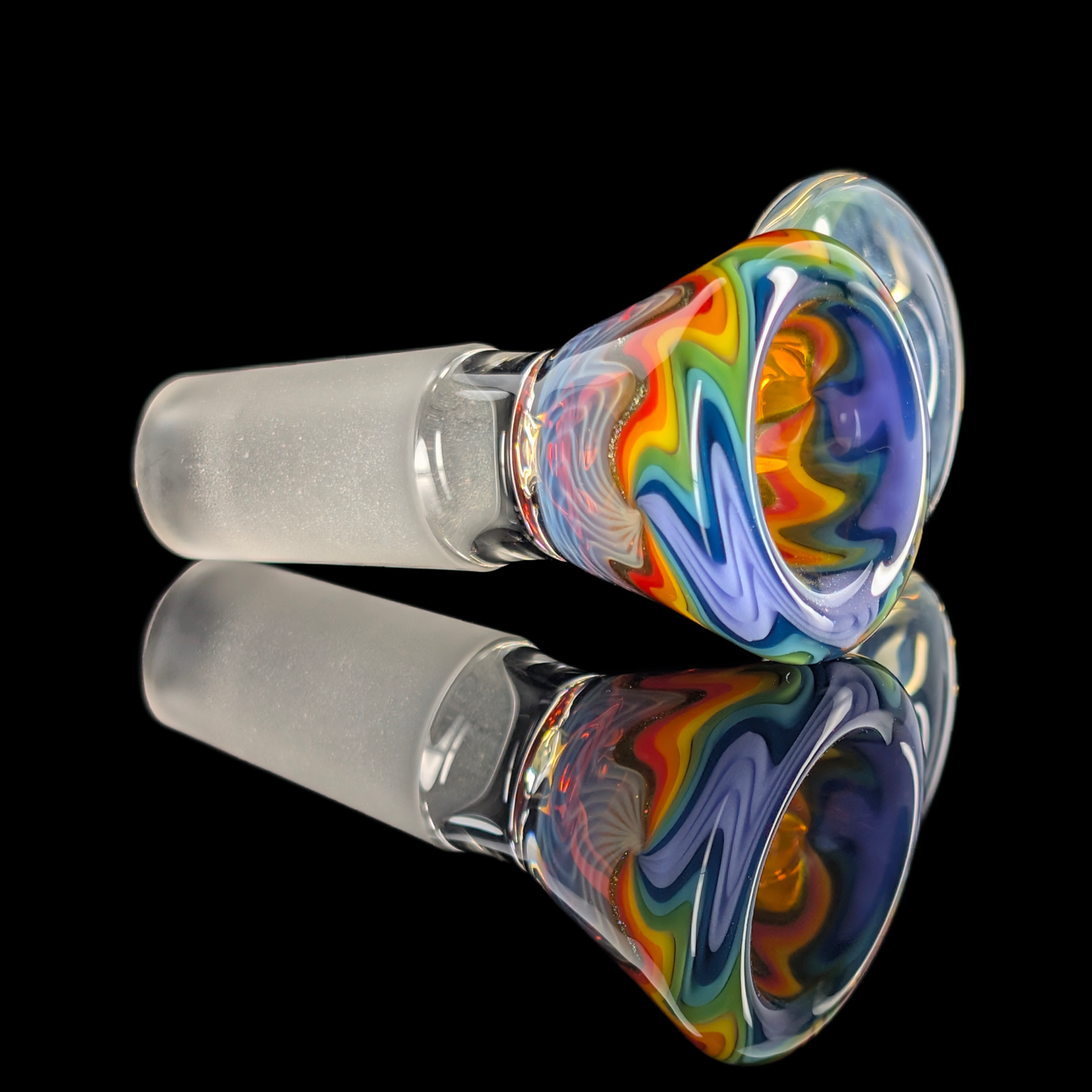 Empirical Glass Wig Wag Restriction Slide w/ Fumicello Donut 14mm Purple/Green/Red/Yellow