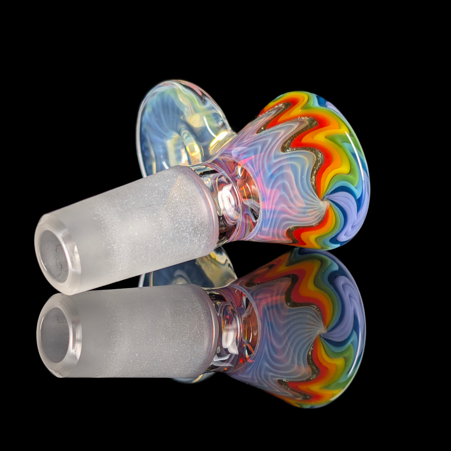 Empirical Glass Wig Wag Restriction Slide w/ Fumicello Donut 14mm Purple/Green/Red/Yellow