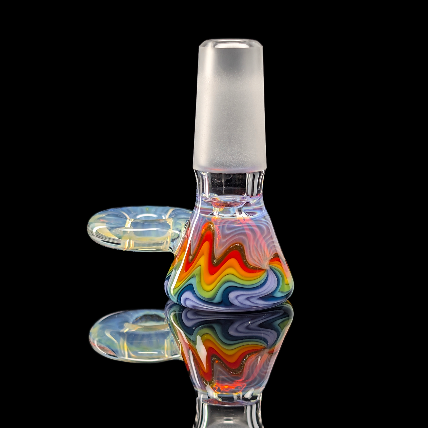 Empirical Glass Wig Wag Restriction Slide w/ Fumicello Donut 14mm Purple/Green/Red/Yellow