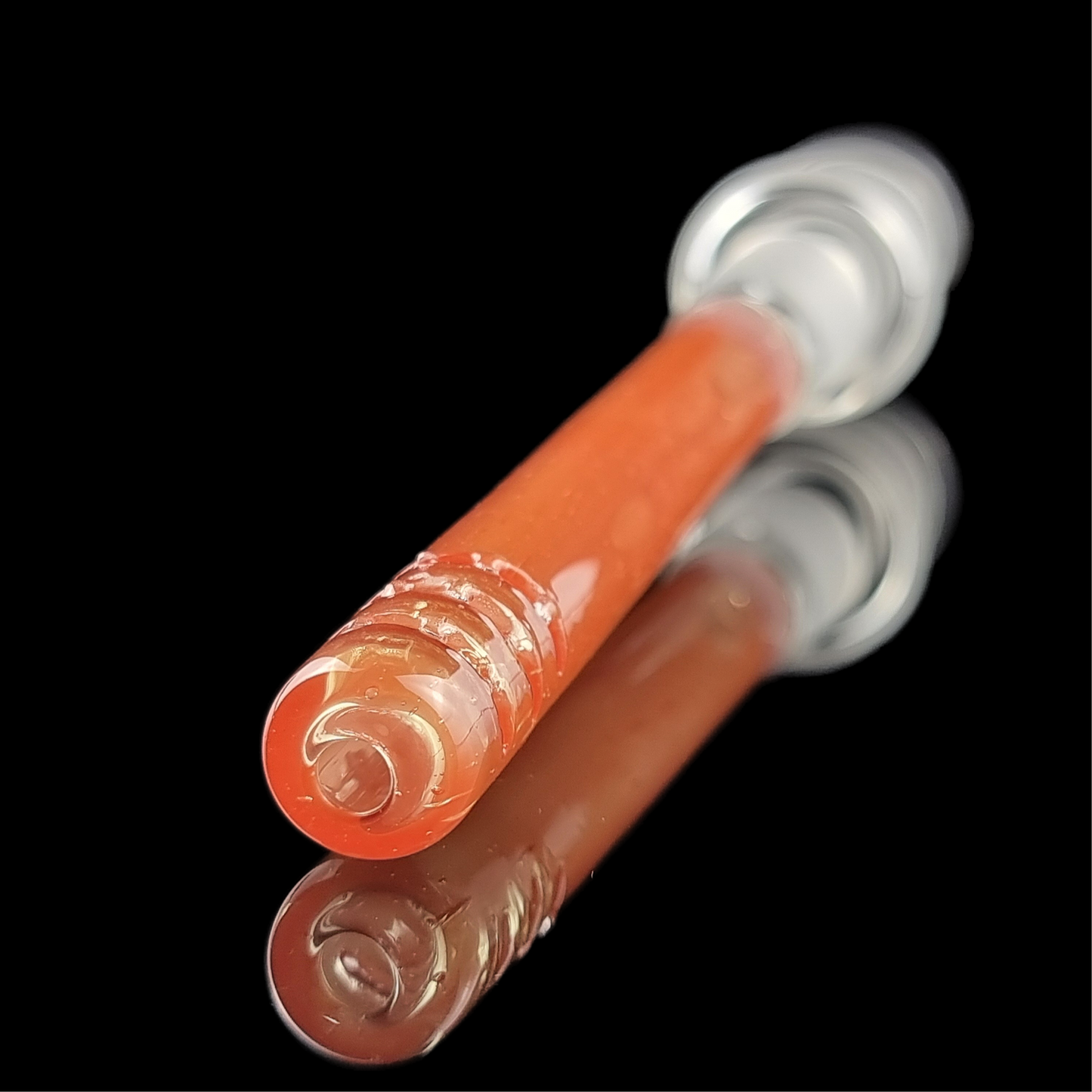 Orangy/Red 13cm 18mm 18mm Stem by Empirical Glass