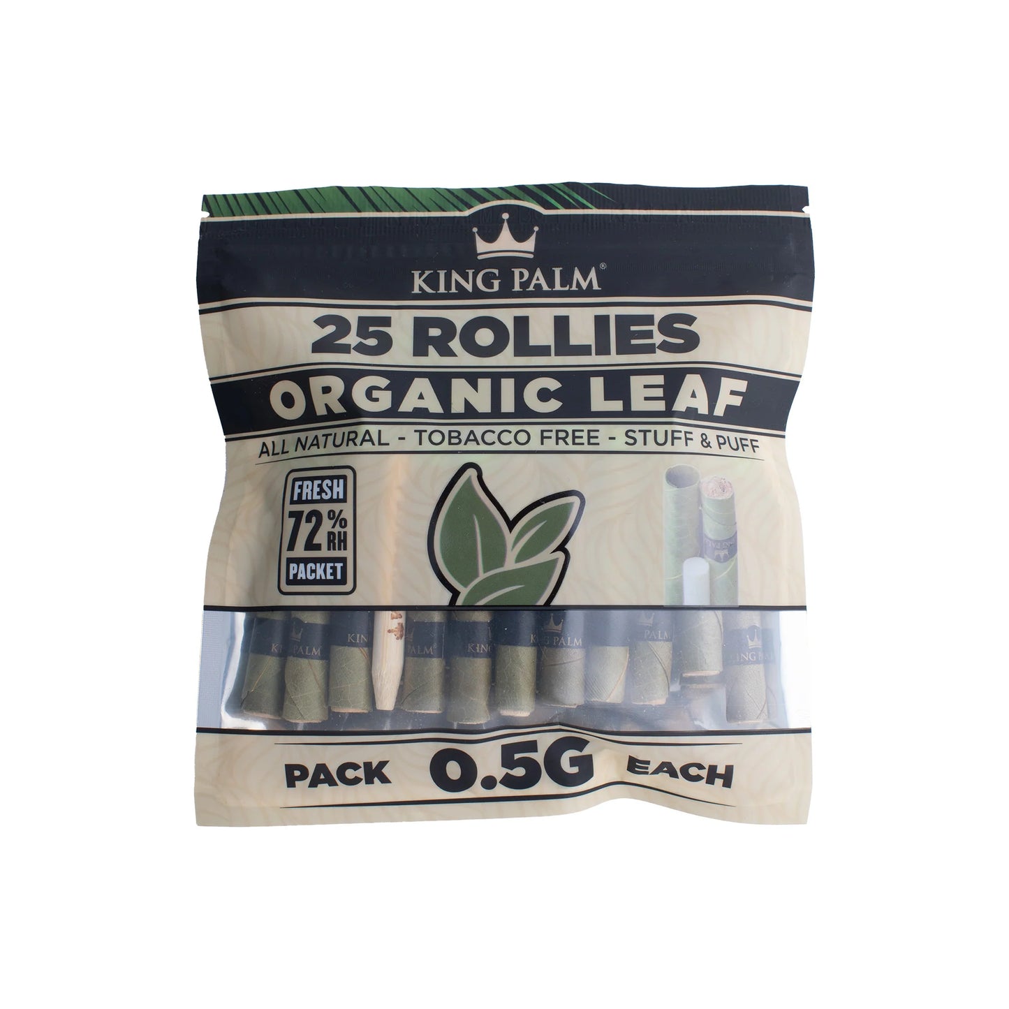 King Palm Natural Rollie Rolls 25 pack