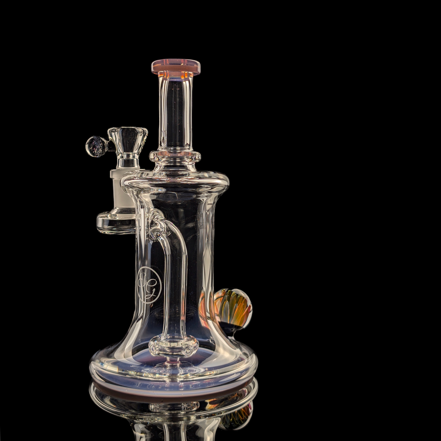 Dense Rose Quartz Banger Hanger by Empirical Glass