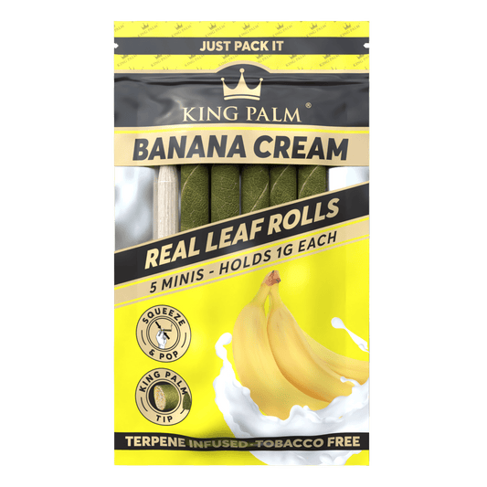 King Palm Mini Rolls 5 Pack Banana Cream