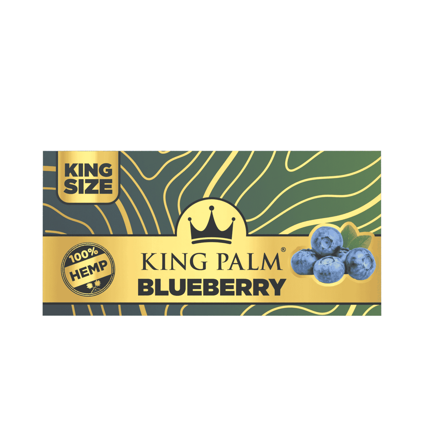 King Palm Blueberry King Size Hemp Rolling Papers w/ Tips