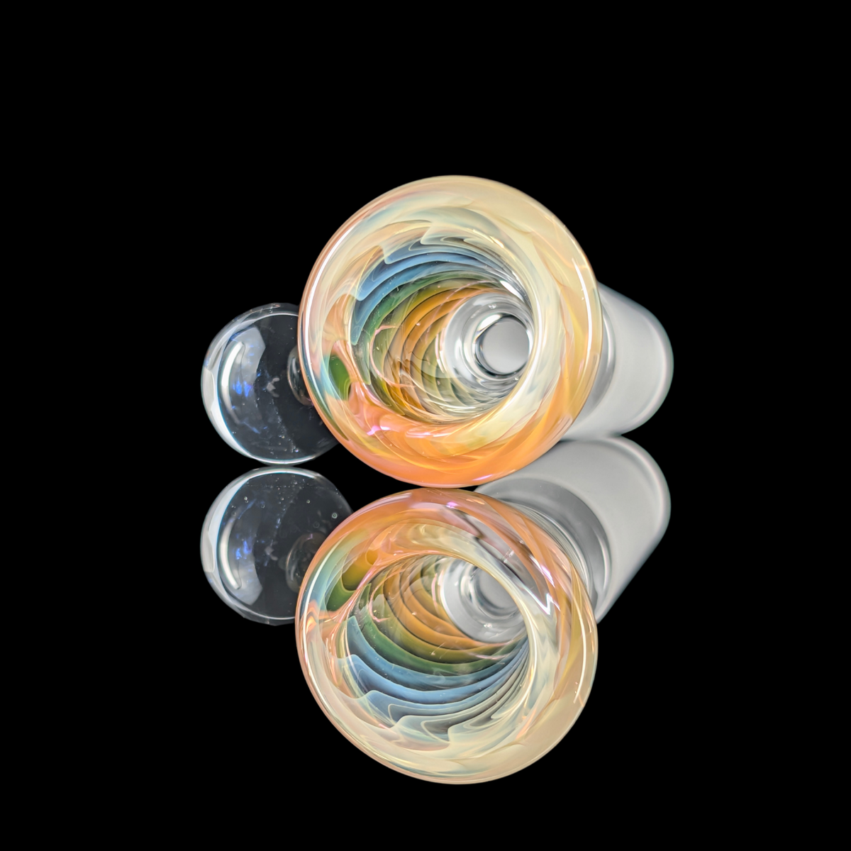 Linework Restriction Slide w/ Dichro Marble 14mm by Empirical Glass