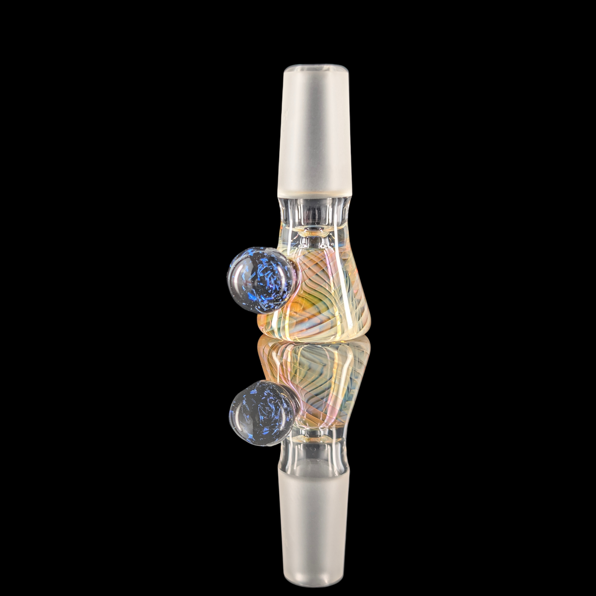 Linework Restriction Slide w/ Dichro Marble 14mm by Empirical Glass