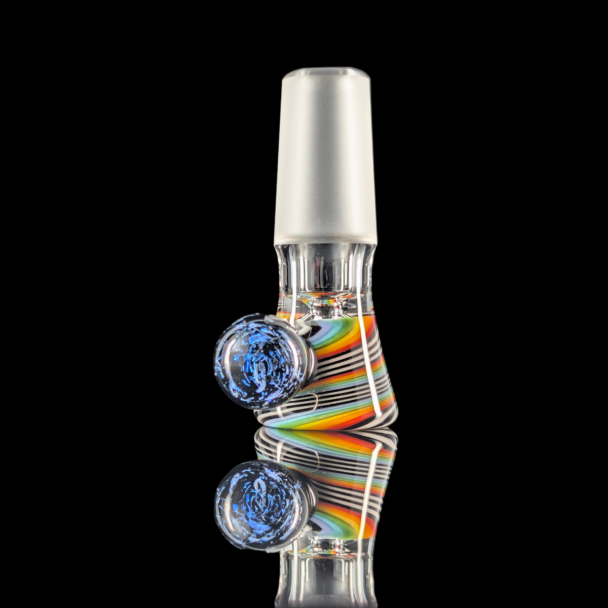 Linework Restriction Slide w/ Dichro Marble 14mm by Empirical Glass