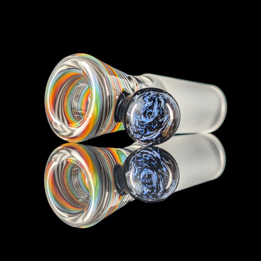 Linework Restriction Slide w/ Dichro Marble 14mm by Empirical Glass