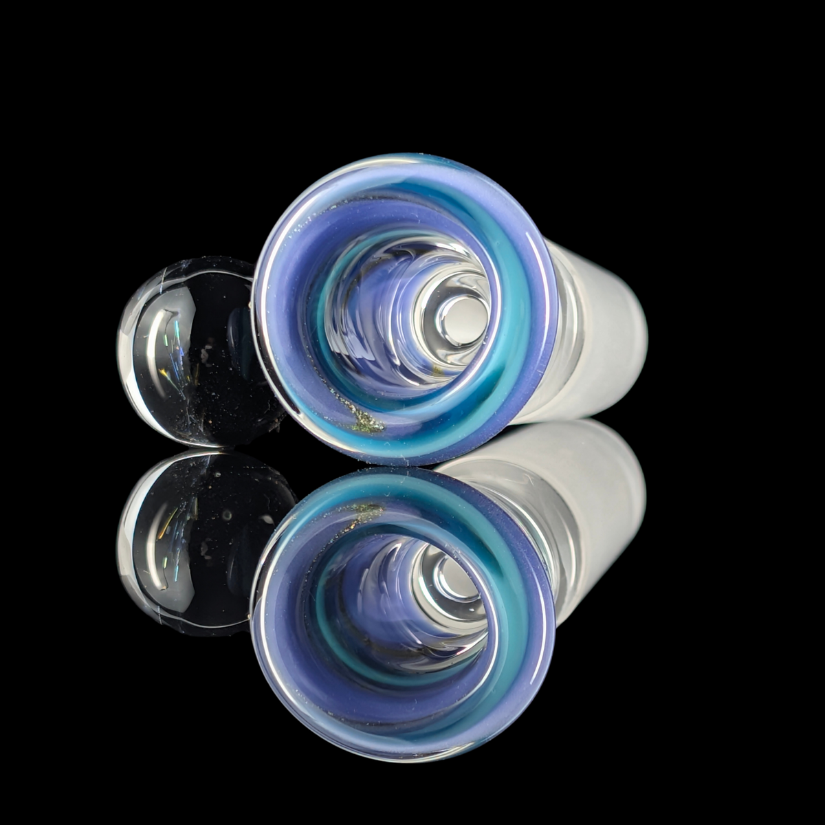 Linework Restriction Slide w/ Dichro Marble 14mm by Empirical Glass