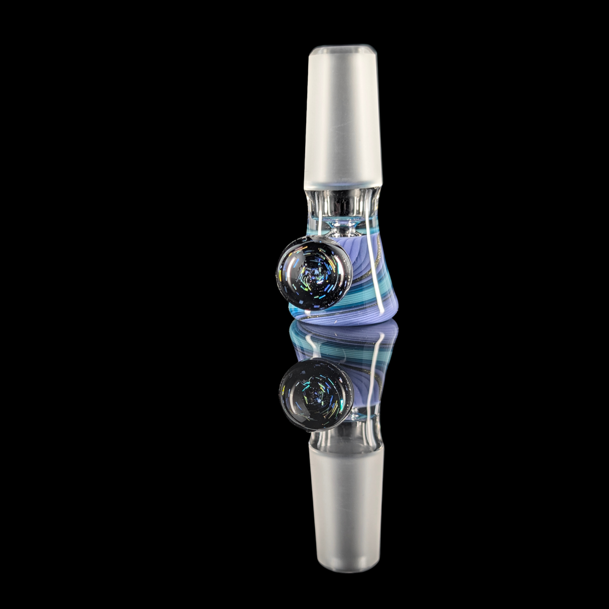 Linework Restriction Slide w/ Dichro Marble 14mm by Empirical Glass