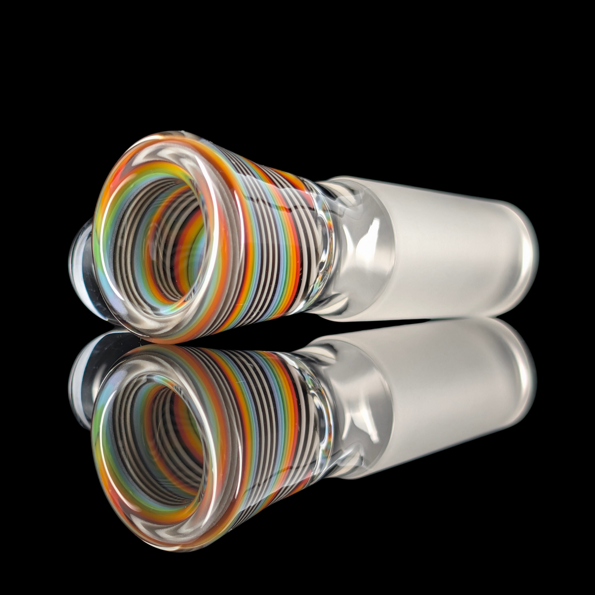 Linework Restriction Slide w/ Dichro Marble 14mm by Empirical Glass