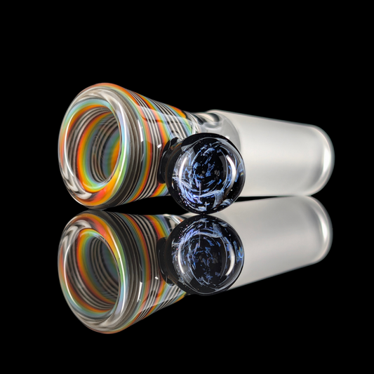 Linework Restriction Slide w/ Dichro Marble 14mm by Empirical Glass