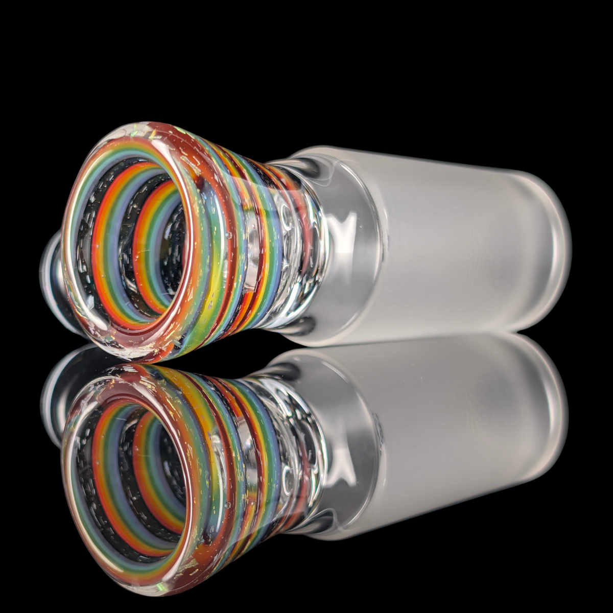 Linework Restriction Slide w/ Dichro Marble 18mm by Empirical Glass