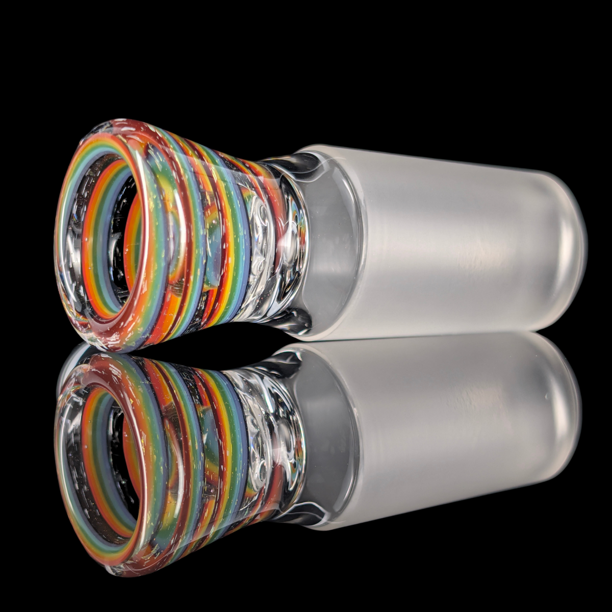 Linework Restriction Slide w/ Dichro Marble 18mm by Empirical Glass
