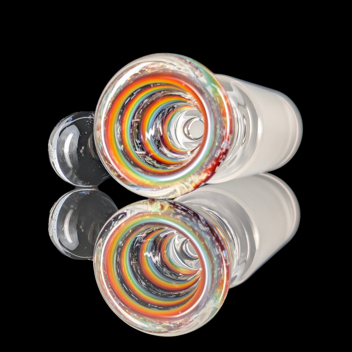Linework Restriction Slide w/ Dichro Marble 18mm by Empirical Glass