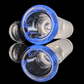 Single Colour Restriction Slide w/ Dichro Marble 14mm by Empirical Glass